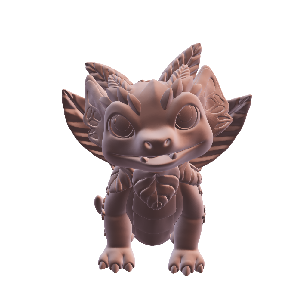 Figurka 3D do malowania smok roślinny